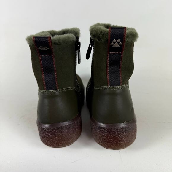 Cougar Broom Winter Ankle Boot Women's 7 Olive Green Suede Pull On Side Zip - Picture 7 of 11